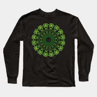 Green Mandala 004 Long Sleeve T-Shirt